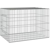 vidaXL Jaula para conejos hierro galvanizado 78x54x54 cm