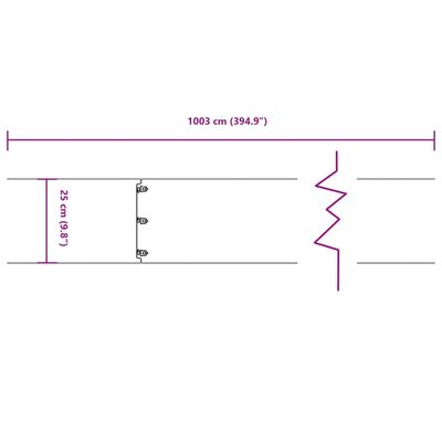 vidaXL Bordes de césped acero corten flexible 10 piezas 25x103 cm