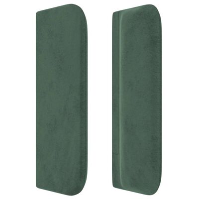 vidaXL Cabecero de terciopelo verde oscuro 203x16x78/88 cm