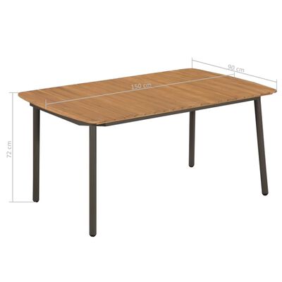 vidaXL Juego de muebles de comedor de jardín 7 piezas ratán PE negro