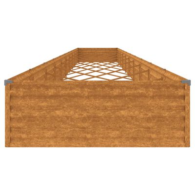 vidaXL Jardinera acero corten 960x100x36 cm