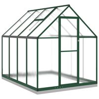 vidaXL Invernadero con marco base aluminio verde 224x169x202 cm