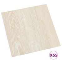 vidaXL Lamas para suelo autoadhesivas 55 uds PVC beige 5,11 m²