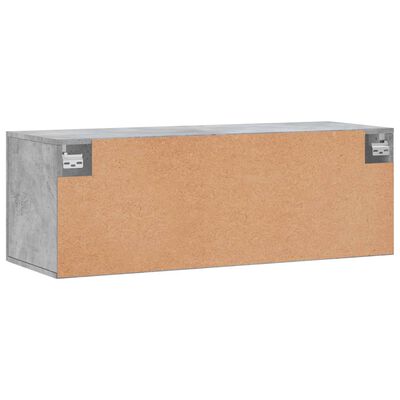 vidaXL Armario de pared madera ingeniería gris hormigón 100x36,5x35 cm