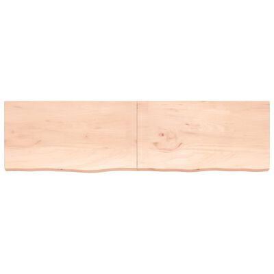 vidaXL Encimera de baño madera maciza sin tratar 220x60x(2-6) cm