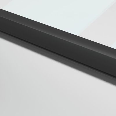vidaXL Puerta interior delgada negra vidrio y aluminio 93x201,5 cm