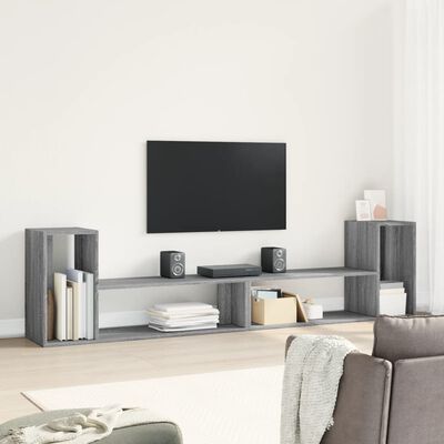 vidaXL Muebles de TV 2 uds madera ingeniería gris Sonoma 100x30x50 cm