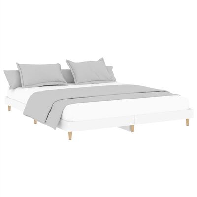 vidaXL Estructura de cama madera de ingeniería blanca 200x200 cm