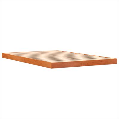 vidaXL Cama sin colchón madera maciza de pino marrón cera 140x200 cm