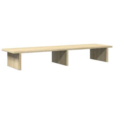 vidaXL Soporte de pantalla madera ingeniería roble Sonoma 100x27x15 cm