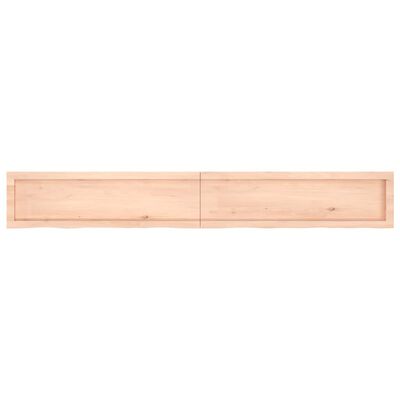 vidaXL Encimera de baño madera maciza sin tratar 200x30x(2-4) cm