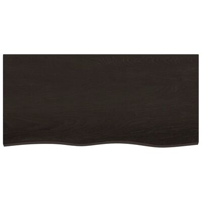 vidaXL Estante de pared madera roble tratada marrón oscuro 100x50x2 cm