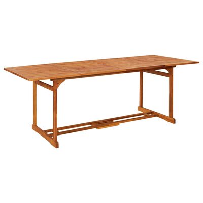 vidaXL Set comedor de jardín 9 piezas madera maciza acacia 220x90x75cm