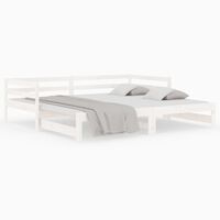 vidaXL Sofá cama nido madera maciza de pino blanco 80x200 cm