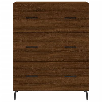 vidaXL Aparador alto madera contrachapada marrón roble 69,5x34x180 cm