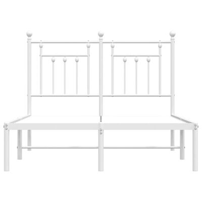 vidaXL Estructura cama sin colchón con cabecero metal blanco 120x190cm