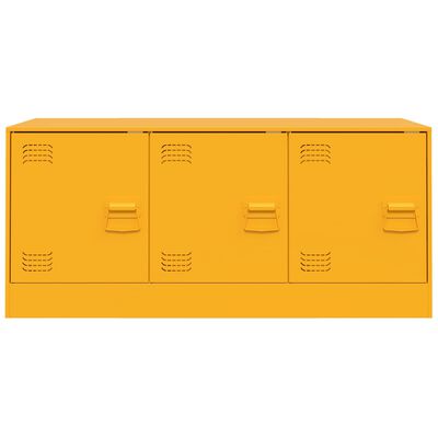 vidaXL Mueble para TV de acero amarillo mostaza 99x39x44 cm