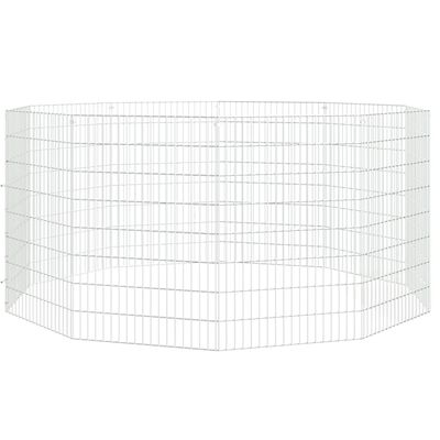 vidaXL Recinto animales corral 10 paneles hierro galvanizado 54x80 cm