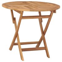 vidaXL Mesa de jardín plegable madera de teca maciza 85x76 cm