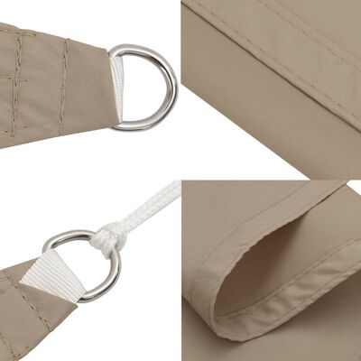 vidaXL Toldo de vela cuadrado tela Oxford gris taupe 2x2 m