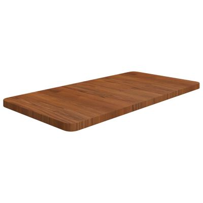 vidaXL Encimera baño madera maciza tratada marrón oscuro 80x40x2,5 cm