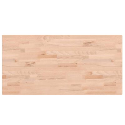 vidaXL Encimera de baño madera maciza de haya 100x50x2,5 cm