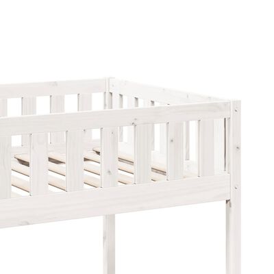 vidaXL Cama para niños sin colchón madera maciza pino blanca 75x190 cm