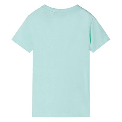 Camiseta infantil verde menta claro 140