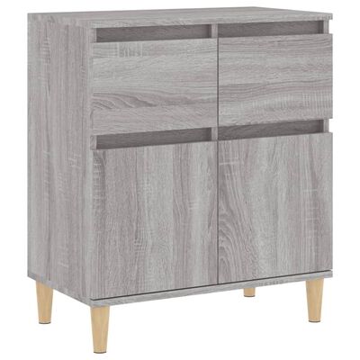 vidaXL Aparador de madera contrachapada gris Sonoma 60x35x70 cm