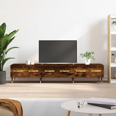 vidaXL Mueble de TV madera de ingeniería roble ahumado 150x36x30 cm