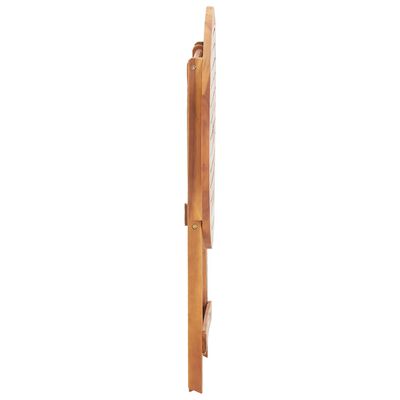 vidaXL Mesa plegable de jardín de madera maciza de acacia 60x75 cm