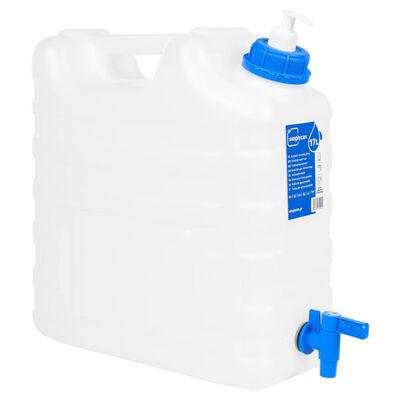 vidaXL Garrafa de agua con grifo y dispensador de jabón plástico 15 l