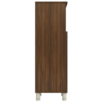 vidaXL Armario de baño madera contrachapada roble marrón 30x30x95 cm