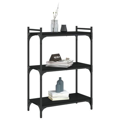 vidaXL Librería de 3 estantes madera de ingeniería negro 60x30x86 cm