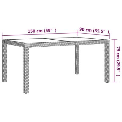 vidaXL Juego comedor de jardín 7 pzas y cojines ratán sintético blanco