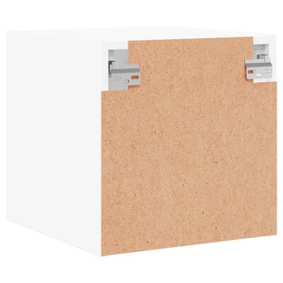 vidaXL Mesitas de noche con puertas de vidrio 2 uds blanco 35x37x35 cm