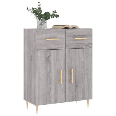 vidaXL Aparador de madera de ingeniería gris Sonoma 69,5x34x90 cm