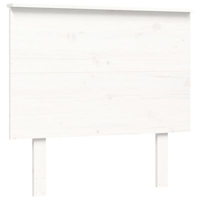 vidaXL Estructura de cama con cabecero madera maciza blanco