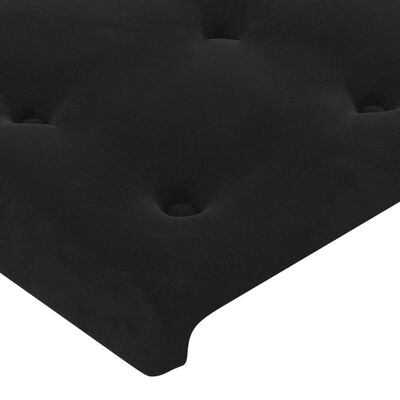 vidaXL Cabecero de terciopelo negro 147x23x78/88 cm