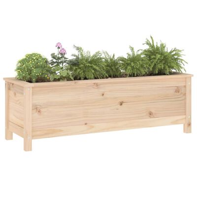 vidaXL Arriate elevado de jardín madera maciza de pino 119,5x40x39 cm