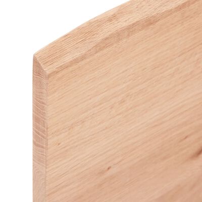 vidaXL Encimera de baño madera maciza tratada marrón claro 100x30x2 cm