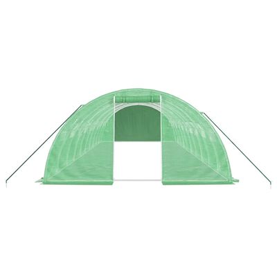 vidaXL Invernadero con estructura de acero verde 40 m² 10x4x2 m