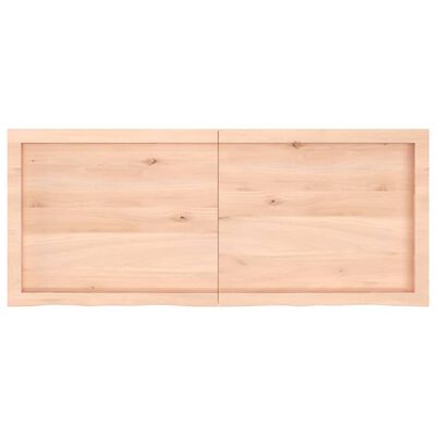 vidaXL Tablero de mesa madera maciza roble sin tratar 120x50x(2-6) cm