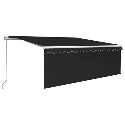 vidaXL Toldo retráctil manual con persiana antracita 4x3 m