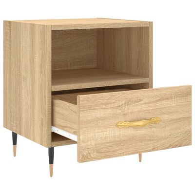 vidaXL Mesita noche 2 uds madera ingeniería roble Sonoma 40x35x47,5 cm