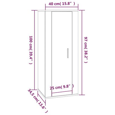 vidaXL Set de muebles para TV 2 pzas madera contrachapada roble sonoma