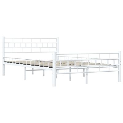 vidaXL Estructura de cama sin colchón metal blanco 140x200 cm