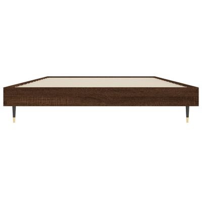 vidaXL Estructura de cama sin colchón madera marrón roble 90x200 cm