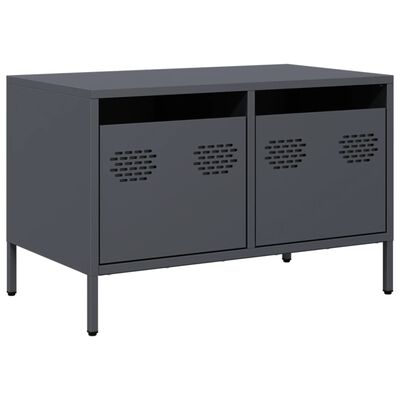 vidaXL Mueble para TV acero laminado en frío antracita 68x39x43,5 cm