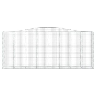 vidaXL Cestas de gaviones 6 uds forma de arco hierro 400x50x160/180 cm